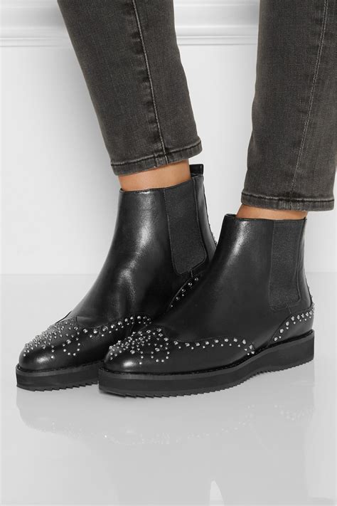 michael michael kors sofie studded leather chelsea boots|Michael Kors high heel booties.